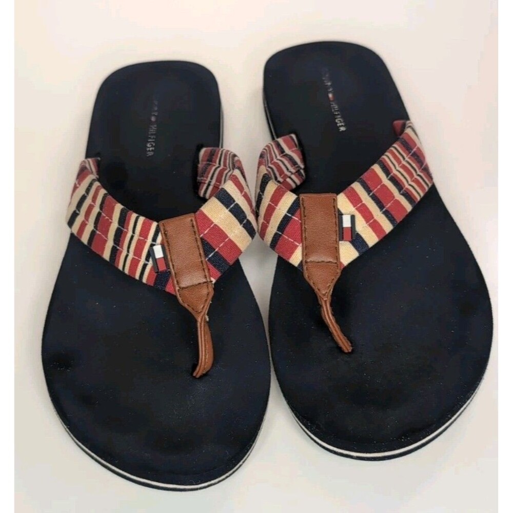 Tommy Hilfiger Cetra Colorful Sequins Flip Flops Thong Sandals Womens Size 7